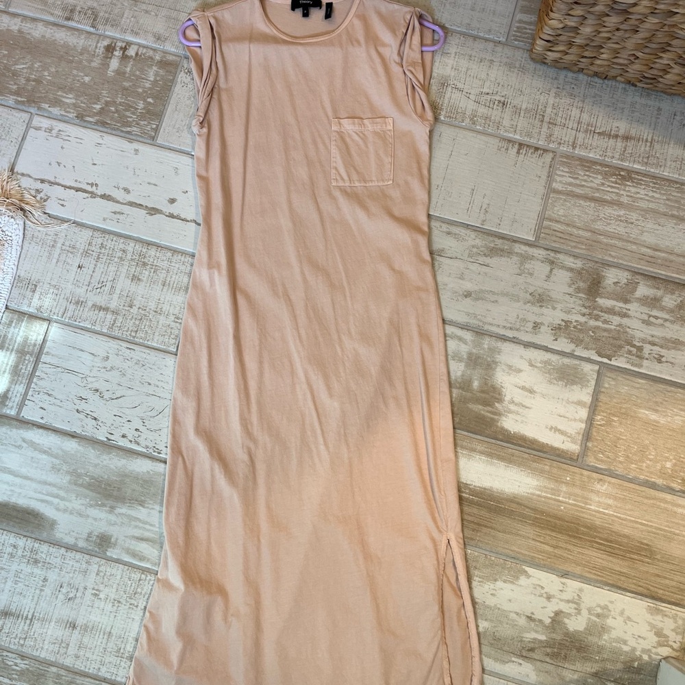 Theory light pink Maxi t-shirt Dress